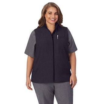 Plus Size Cuddl Duds® Scrubs 5-Pocket Lined Vest