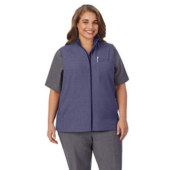 Plus Size Cuddl Duds® Scrubs 5-Pocket Lined Vest