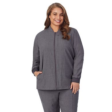 Plus Size Cuddl Duds® Scrubs 5-Pocket Lined Jacket