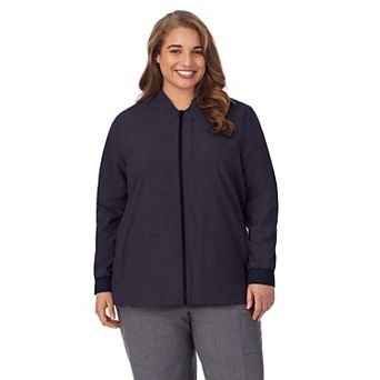 Plus Size Cuddl Duds® Scrubs 5-Pocket Lined Jacket