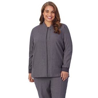 Plus Size Cuddl Duds® Scrubs 5-Pocket Lined Jacket