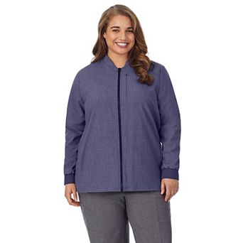 Plus Size Cuddl Duds® Scrubs 5-Pocket Lined Jacket