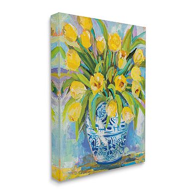 Stupell Home Decor Yellow Tulips In Blue Vase Painting