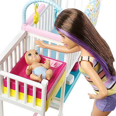 Barbie Skipper Babysitters Inc. Nap n Nurture Nursery Dolls and Playset