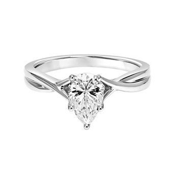 Love Always Sterling Silver 1 Carat T.G.W. Lab-Created Moissanite Solitaire Engagement Ring