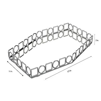 Home Details Circles & Squares Large Mirror Vanity Tray