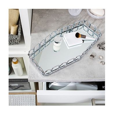 Home Details Circles & Squares Large Mirror Vanity Tray