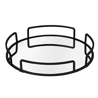 Home Details Modern Round Design Mirror Vanity Tray