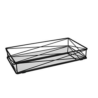Home Details Over the Tank Top Vanity Tray in Matte Black