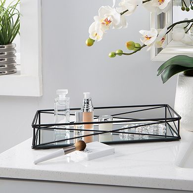 Home Details Over the Tank Top Vanity Tray in Matte Black