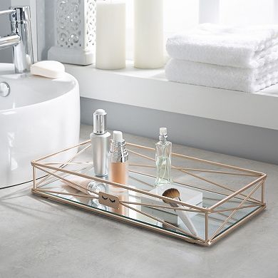 Home Details "Gorgeous" Vanity Tray in Rose Gold