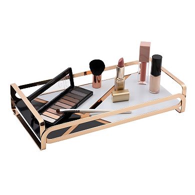 Home Details Color Block Vanity Tray in Gold