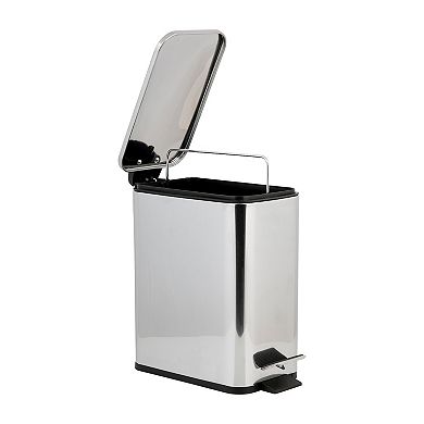 Simplify Slim Rectangular 5 Liter Pedal Trash Bin with Soft Close Lid