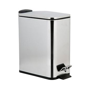 Simplify Slim Rectangular 5 Liter Pedal Trash Bin with Soft Close Lid