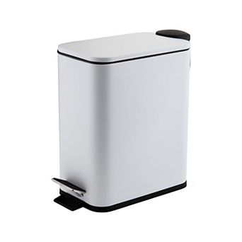 Simplify Slim Rectangular 5 Liter Pedal Trash Bin with Soft Close Lid