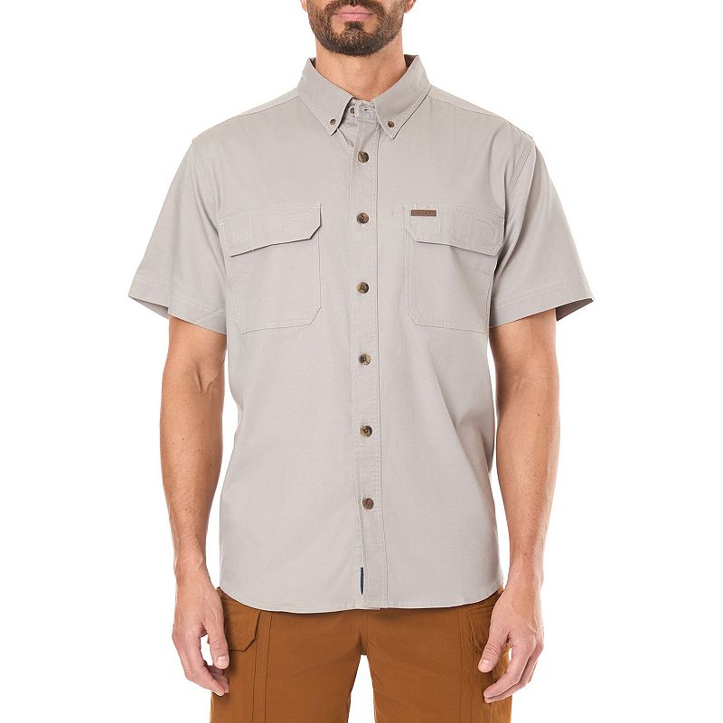 UPC 887328179195 product image for Men's Smith's Workwear Stretch Button-Down Shirt, Size: XL, Light Grey | upcitemdb.com