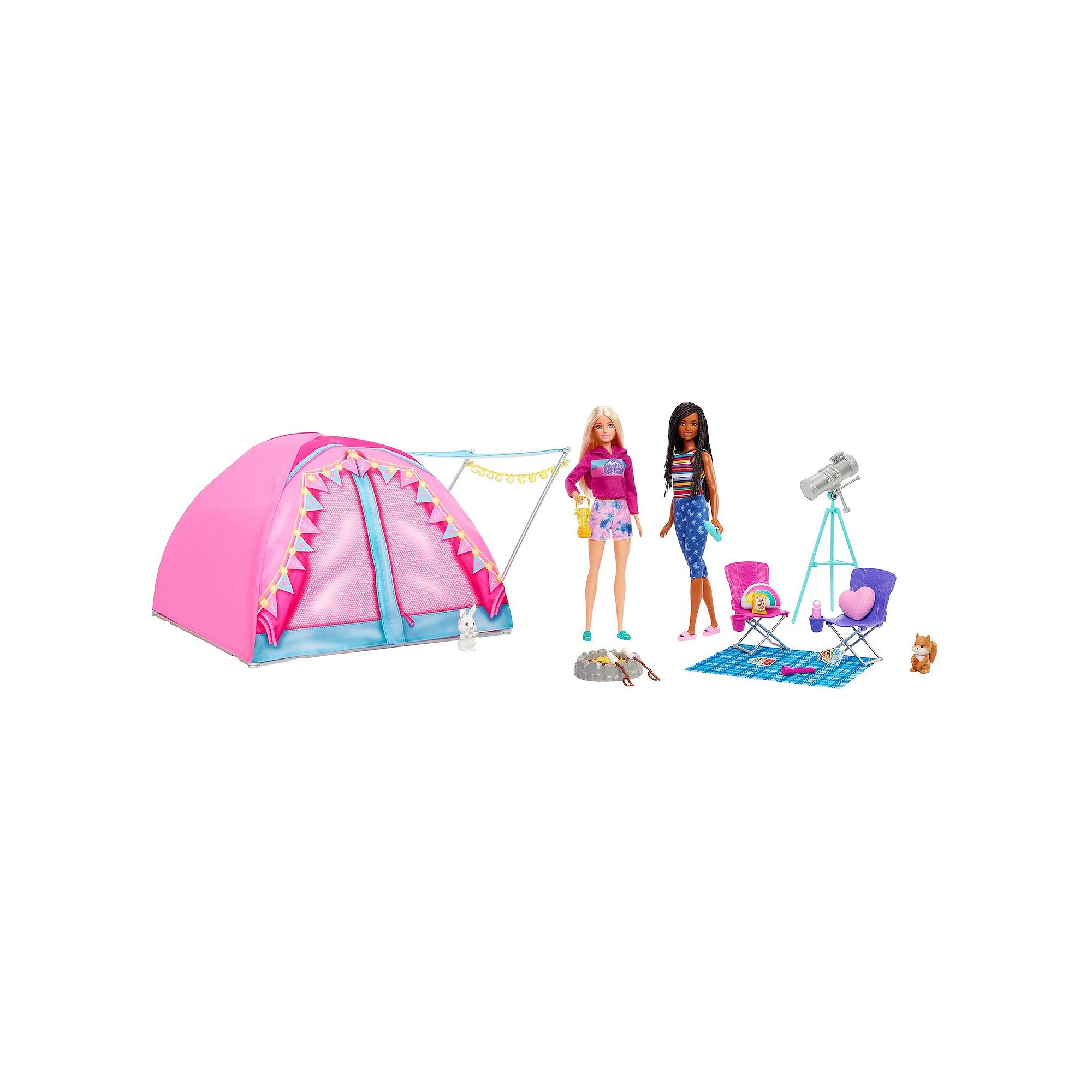 Barbie® Lets Go Camping Tent, Dolls and Accessories Playset, Multi