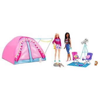 Barbie® Let's Go Camping Tent, Dolls and Accessories Playset