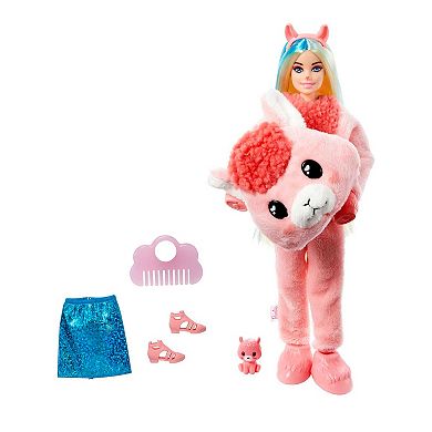 Barbie® Doll Cutie Reveal Llama Plush Costume Doll with Pet, Color Change