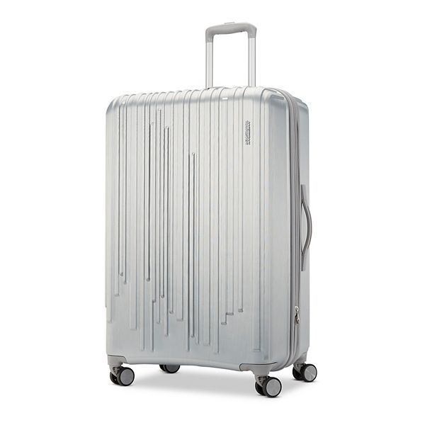 American Tourister Burst Max Quatro Hardside Spinner Luggage - Silver (24 INCH)