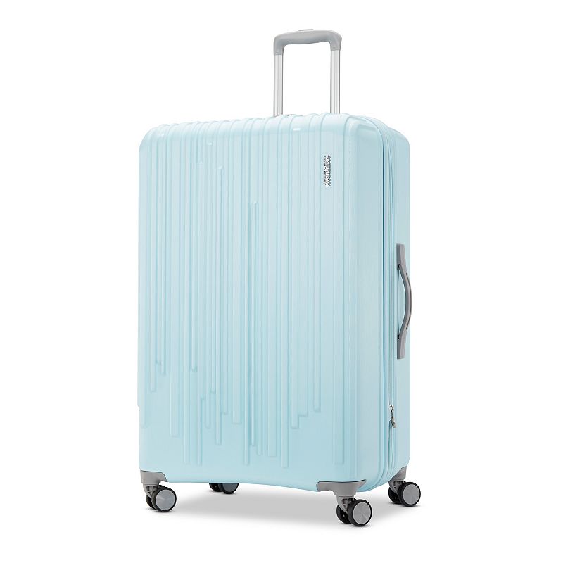 American Tourister Burst Max Quatro Hardside Spinner Luggage, Light Blue, 2