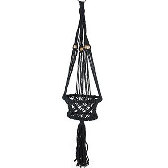Lattice Macrame Hanging Planter Sling Wall Decor