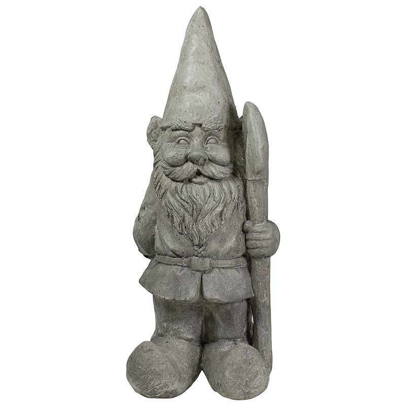 72059499 Gardener Gnome Garden Statue Floor Decor, Grey sku 72059499