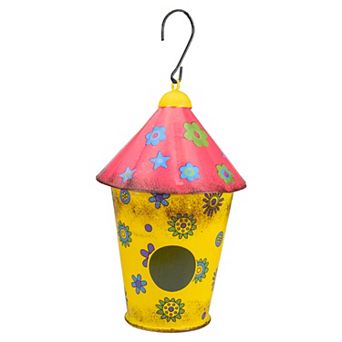 Floral Hanging Birdhouse Wall Decor