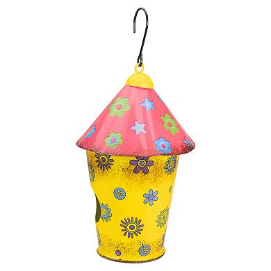 Floral Hanging Birdhouse Wall Decor