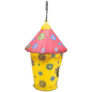 Floral Hanging Birdhouse Wall Decor