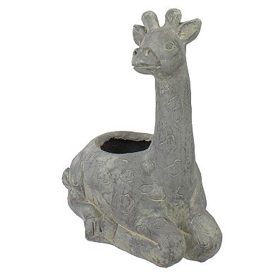 Sitting Giraffe Outdoor Garden Planter Floor Decor