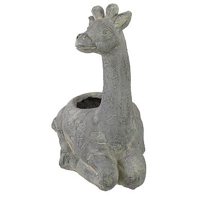 Sitting Giraffe Outdoor Garden Planter Floor Decor