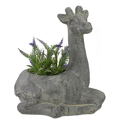 Sitting Giraffe Outdoor Garden Planter Floor Decor