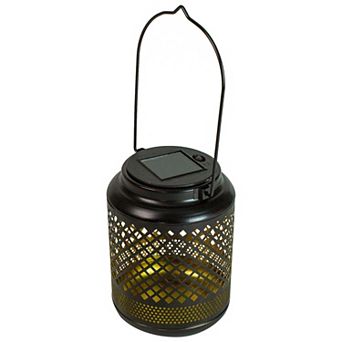 Geometric Cutout LED Outdoor Solar Lantern Table Decor