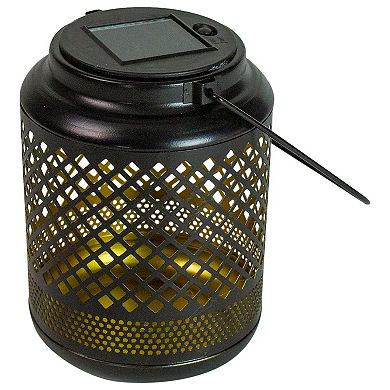 Geometric Cutout LED Outdoor Solar Lantern Table Decor