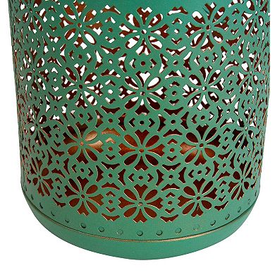 Cutout Floral Outdoor Solar Lantern Table Decor