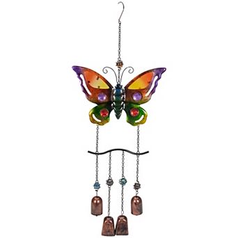 Outdoor Colorful Butterfly Garden Windchime Wall Decor
