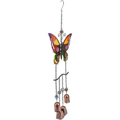 Outdoor Colorful Butterfly Garden Windchime Wall Decor