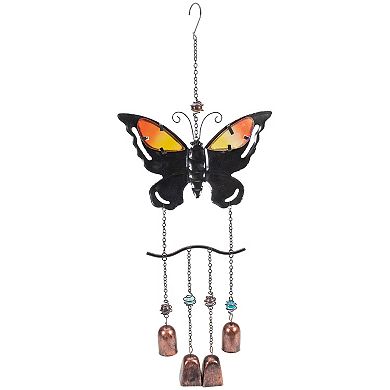 Outdoor Colorful Butterfly Garden Windchime Wall Decor