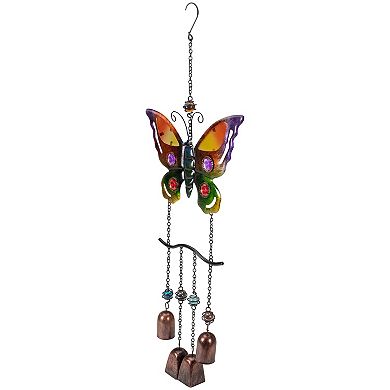 Outdoor Colorful Butterfly Garden Windchime Wall Decor