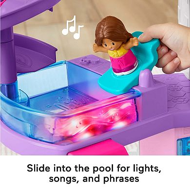 Fisher-Price Little People Barbie Playset with Lights & Music, Little DreamHouse, Toddler Toy, 7 Play Pieces
