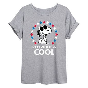 Juniors' Peanuts Snoopy Cool Oversized Tee