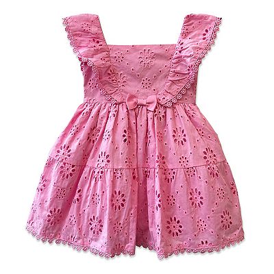 Baby & Toddler Girl Blueberi Boulevard Eyelet Dress & Hat Set