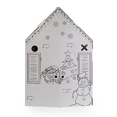 Easy Playhouse Holiday Cottage Cardboard Playhouse