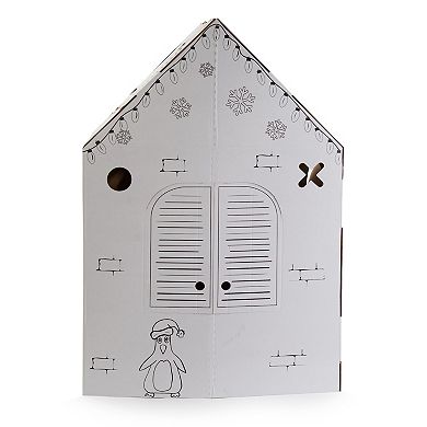 Easy Playhouse Holiday Cottage Cardboard Playhouse