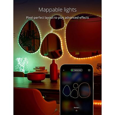 Twinkly Dots App-Controlled Flexible LED Lights 400 RGB Clear Wire USB-Power