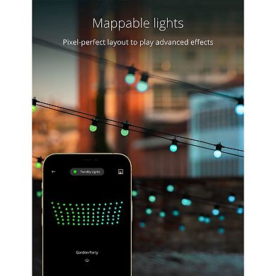 Twinkly Festoon App-Controlled Smart LED Bulb Light String 40 Multicolor RGB