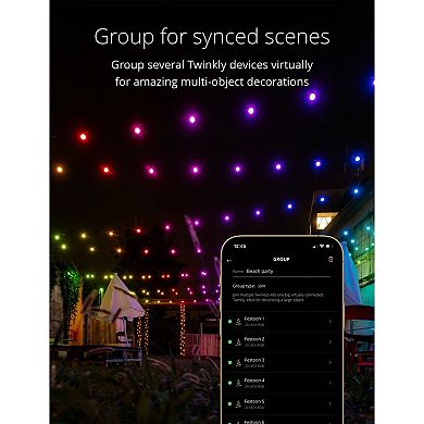 Twinkly Festoon App-Controlled Smart LED Bulb Light String 40 Multicolor RGB