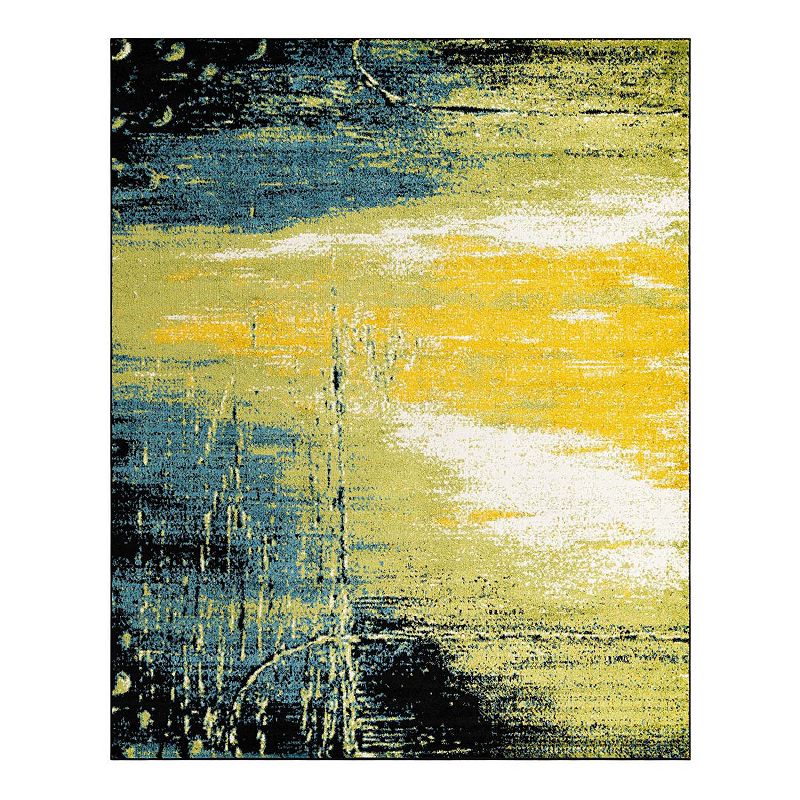 Unique Loom Copenhagen Lyon Rug, Green, 6X9 Ft