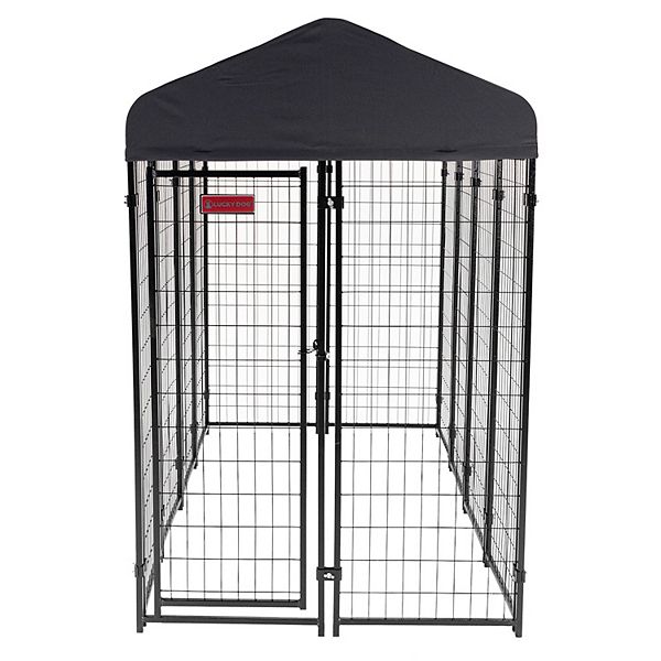 Lucky Dog STAY Series 4 x 8 x 6 Foot Roofed Steel Frame Villa Dog